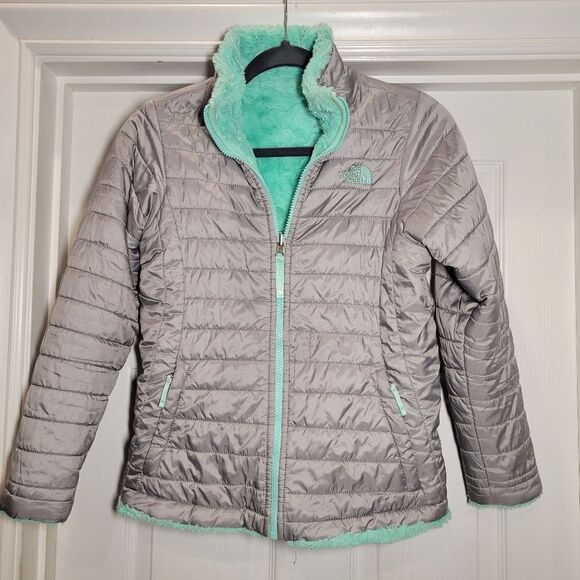 The North Face Reversible Puffer Sherpa jacket, sz large - Picture 1 of 12